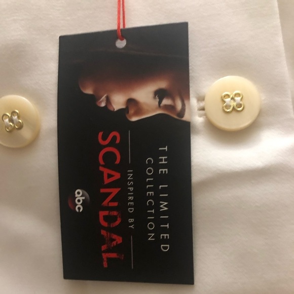 NWT The Limited ABC Scandal White Buttoned Blazer Womens - Picture 2 of 5